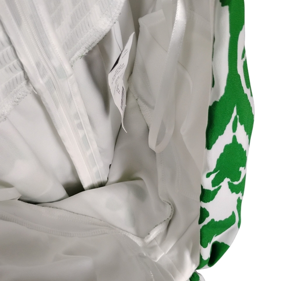 White House Black Market Strapless Green Floral Dress - Picture 8 of 10